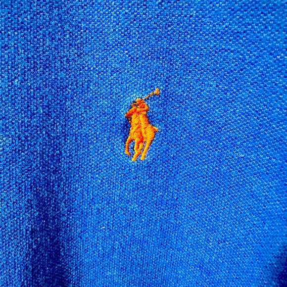 Polo Ralph Lauren Classi Fit Polo Shirt Men's XLT/TGL  Blue With Orange Pony - Picture 1 of 6